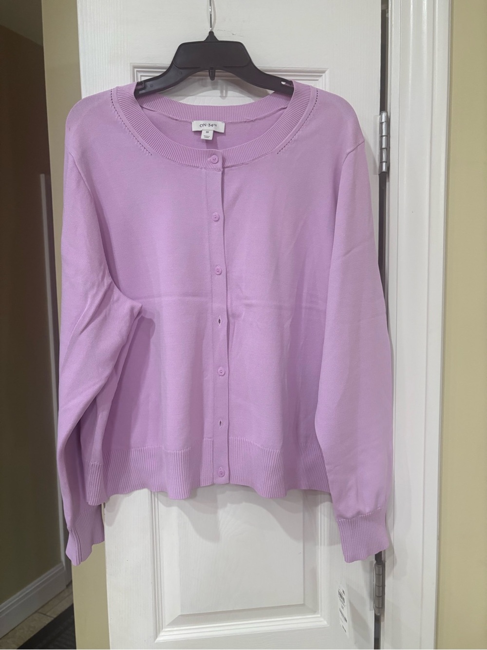On 34th Lavender Button-Front Women's Cardigan